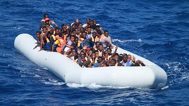 boat carrying migrants