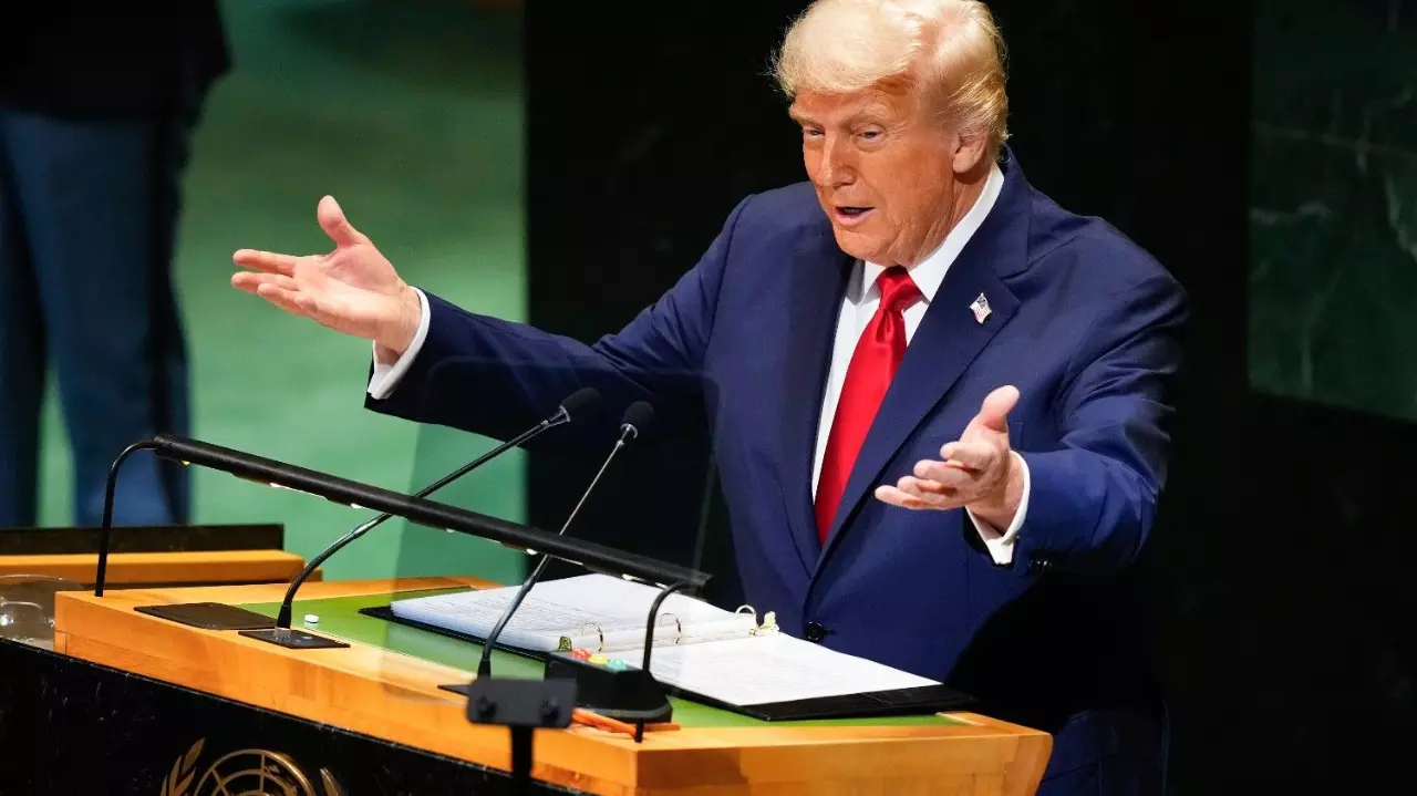 US President Donald Trump at UN General Assembly in 2025