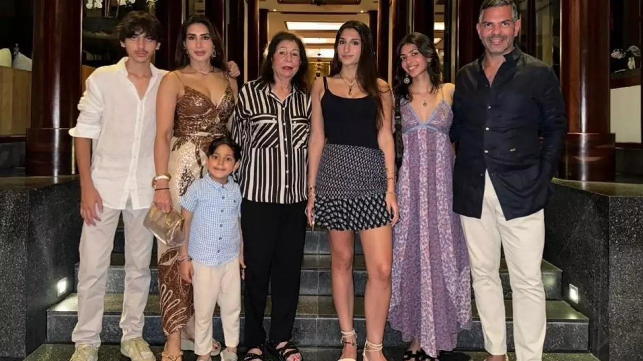 Sunjay kapur and family