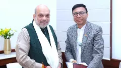 Mohmad Haneefa (right) with Union Home Minister Amit Shah