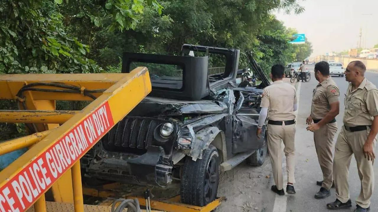 Thar accident in Gurugram