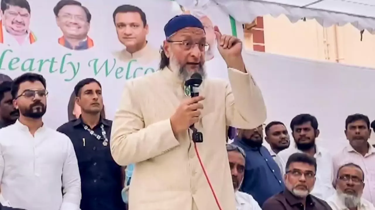 Asaduddin Owaisi in Hyderabad