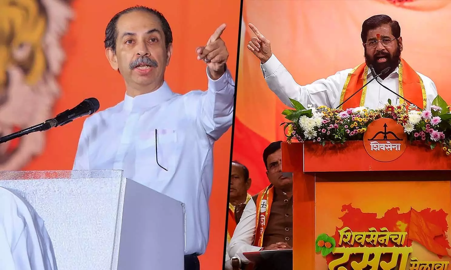 Uddhav Thackeray and Eknath Shinde Uddhav Thackeray and Eknath Shinde