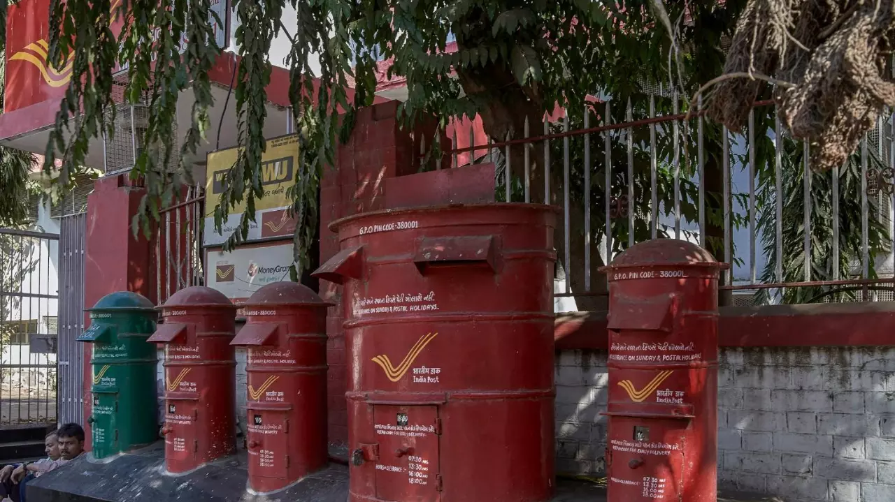 Post Box outside the General post office in Ahmedabad, Gujarat