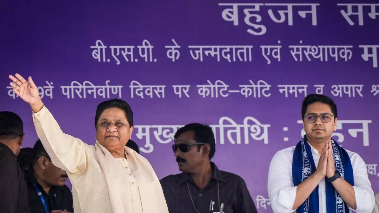 BSP chief Mayawati at rally in Lucknow