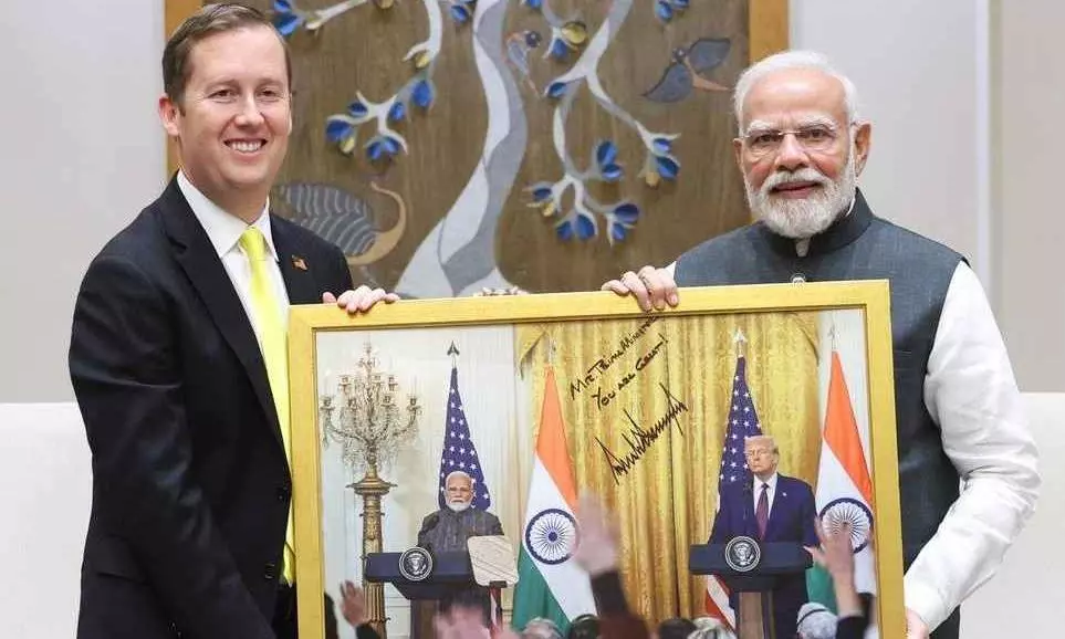 US Ambassador-Designate Sergio Gor meets Modi, gifts PMs photo with Trump US Ambassador-Designate Sergio Gor meets Modi, gifts PMs photo with Trump