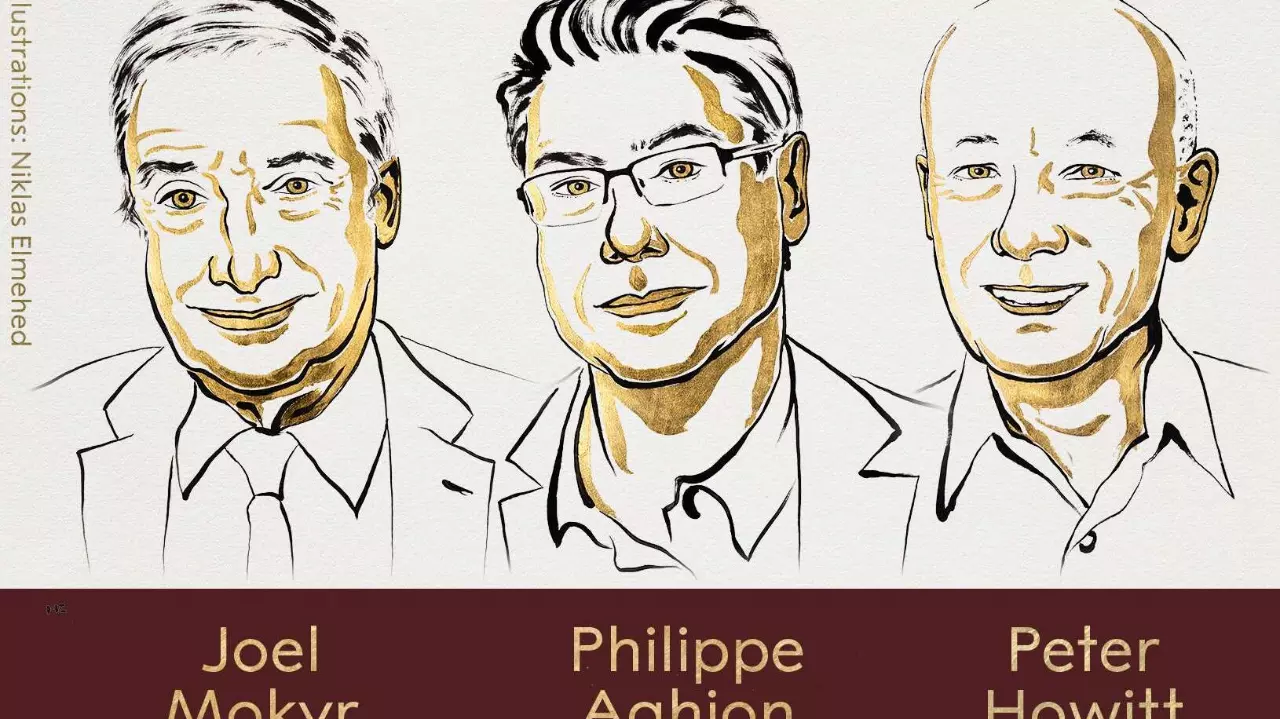 Joel Mokyr, Philippe Aghion and Peter Howitt (From left) Joel Mokyr, Philippe Aghion and Peter Howitt (From left)