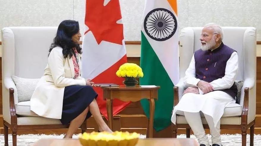 Canadian Foreign Minister Anita Anand meets PM Modi Canadian Foreign Minister Anita Anand meets PM Modi