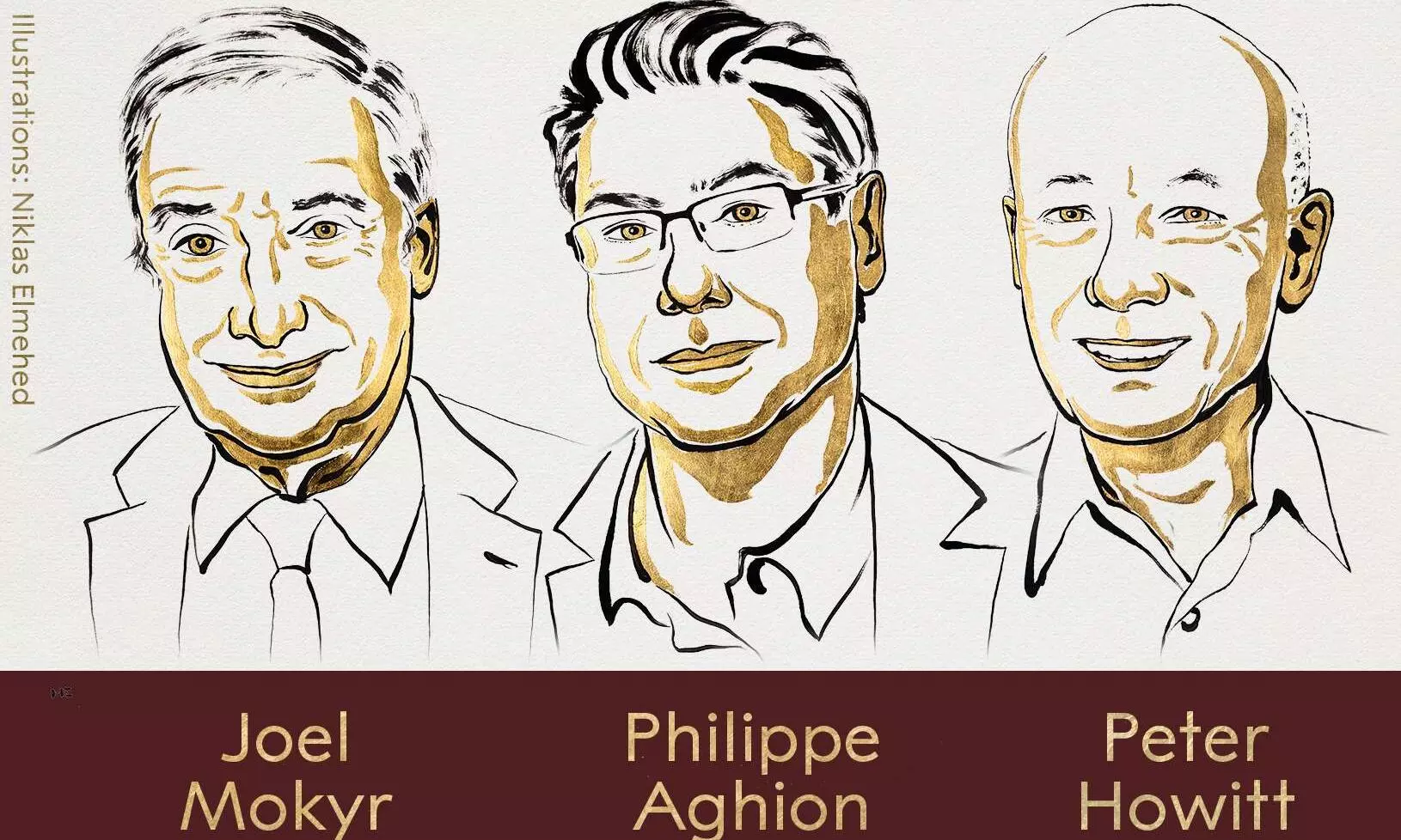 Joel Mokyr, Philippe Aghion and Peter Howitt (From left) Joel Mokyr, Philippe Aghion and Peter Howitt (From left)