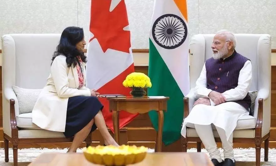 Canadian Foreign Minister Anita Anand meets PM Modi