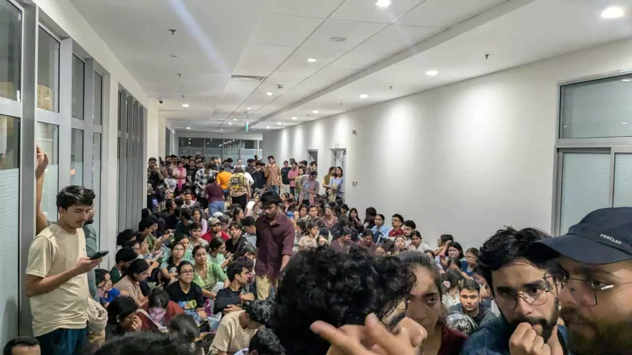 Protest at Delhis South Asian University over alleged sexual assault Protest at Delhis South Asian University over alleged sexual assault