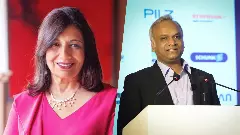 Biocon chief Kiran Mazumdar-Shaw, Priyank Kharge