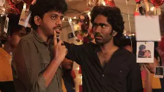 Pradeep Ranganathan (right) with Dude director Keerthiswaran