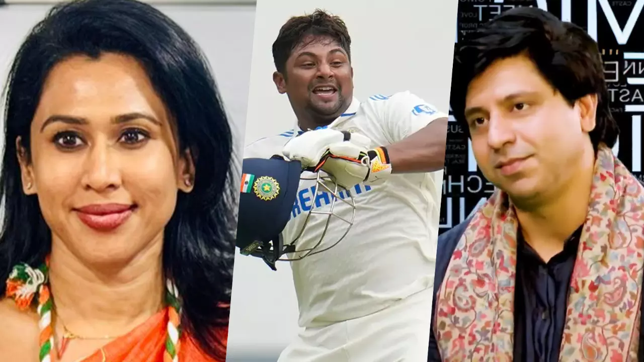 Shama Mohamed (left) Sarfaraz Khan (centre) Shehzad Poonawala (right)