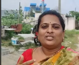 Keshoju Bhagyalakshmi, a resident of Karmik Nagar, said the smoke and sound from the power plant keeps them awake at night. Photo by Saleem Shaik  Keshoju Bhagyalakshmi, a resident of Karmik Nagar, said the smoke and sound from the power plant keeps them awake at night. Photo by Saleem Shaik