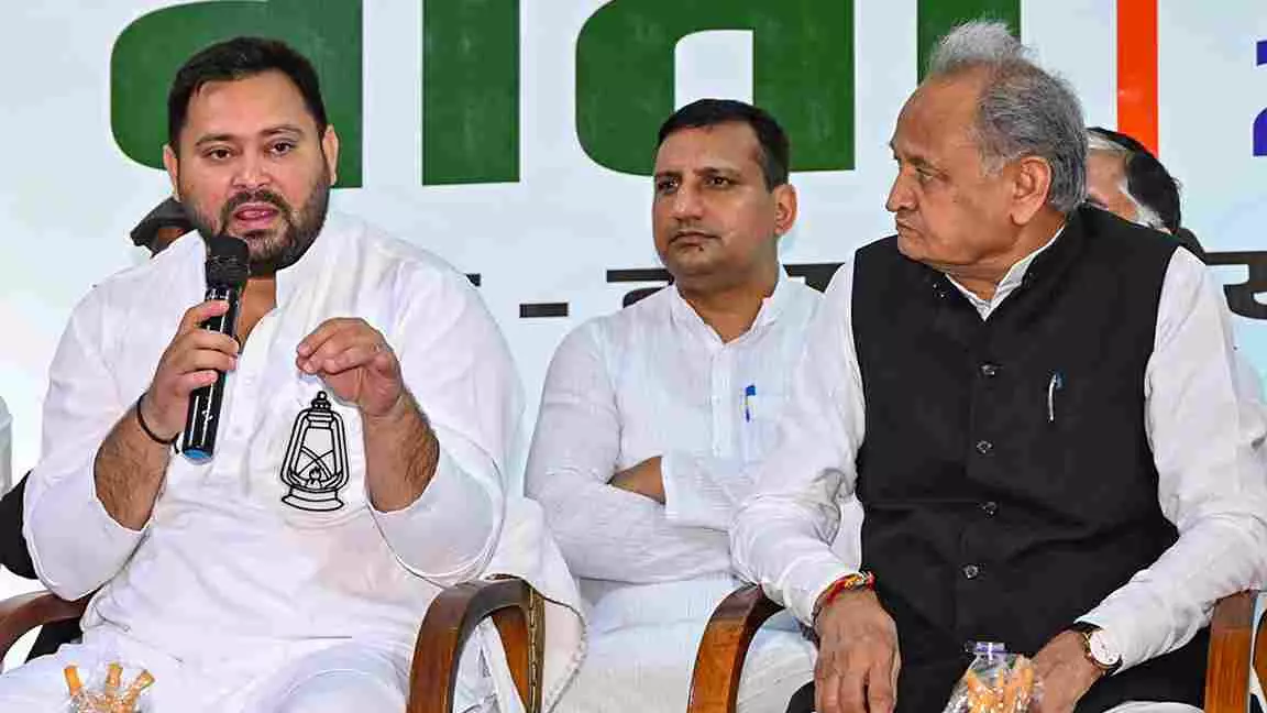 Nitish will not be made Bihar CM if NDA voted to power, claims Tejashwi at poll rally
