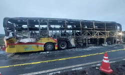 Kurnool bus tragedy: Charred remains of the bus