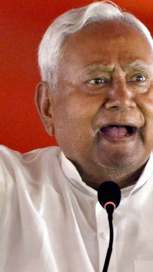 Nitish Kumar speaking at a rally in Samastipur in Bihar Nitish Kumar speaking at a rally in Samastipur in Bihar