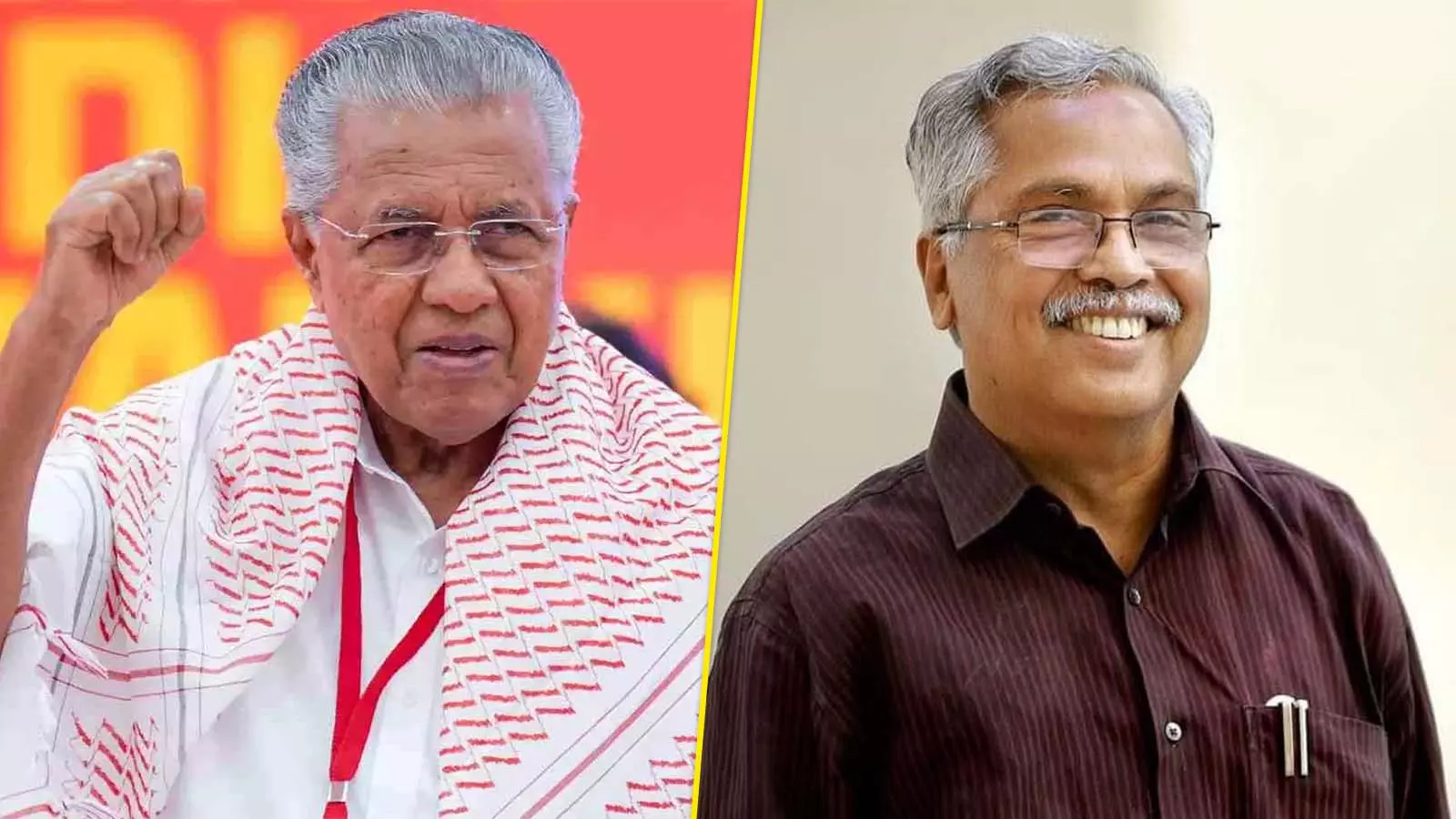 Pinarayi Vijayan (left), Binoy Viswam Pinarayi Vijayan (left), Binoy Viswam