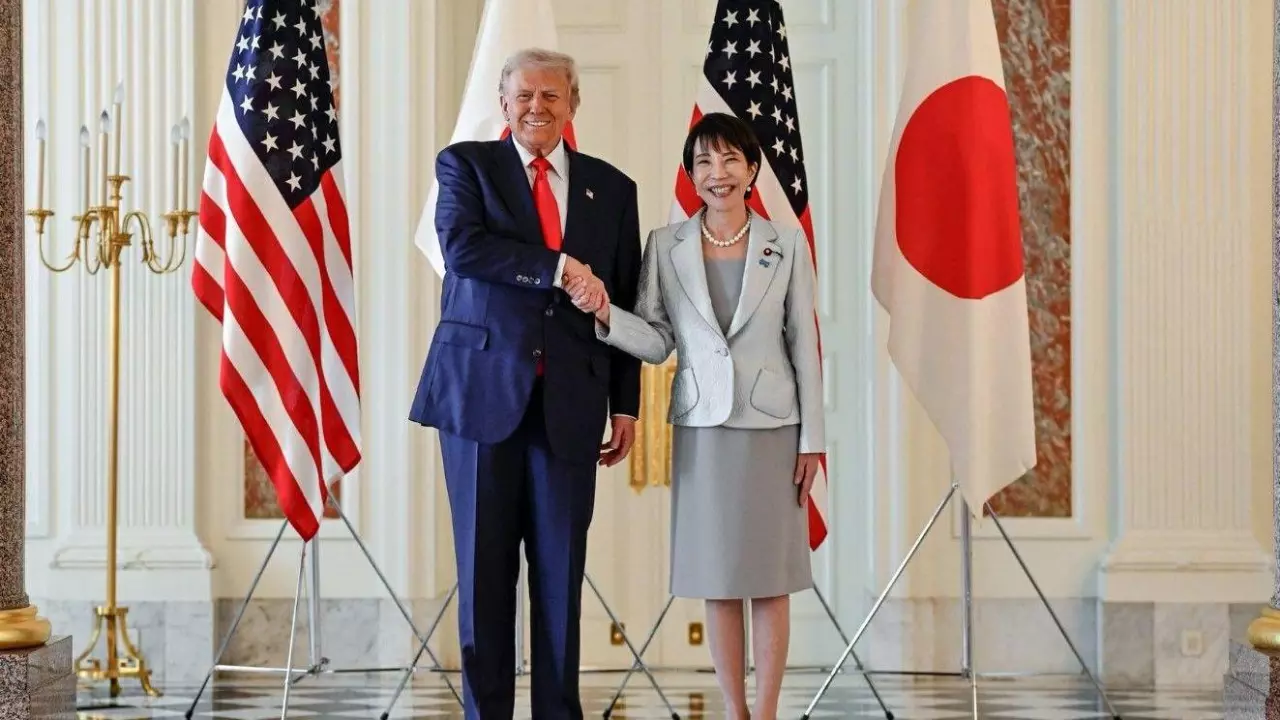 US President Donald Trump and Japanese Prime Minister Sanae Takaichi