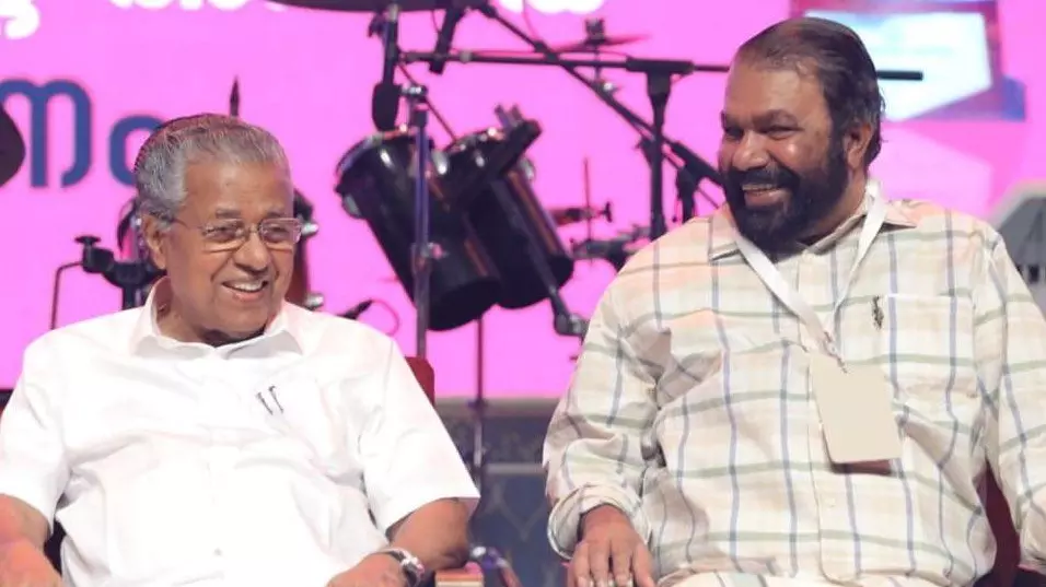Sivankutty with Chief Minister Pinarayi Vijayan