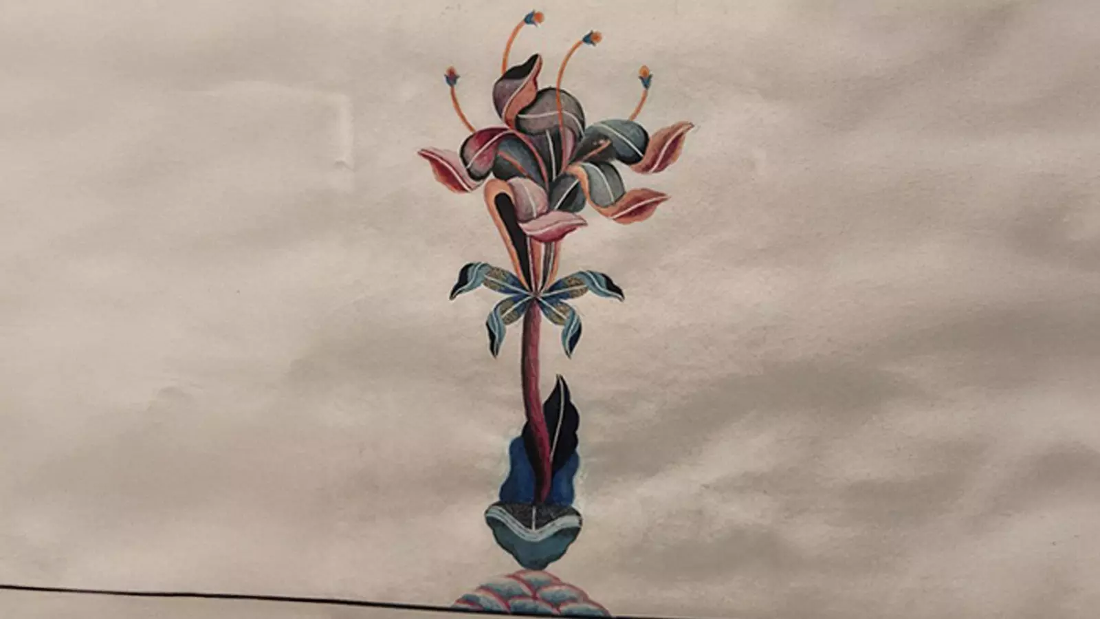 Agra Artist Company painting, Details of Shah Jahans Tomb. Photo by Binoo K John Agra Artist Company painting, Details of Shah Jahans Tomb. Photo by Binoo K John