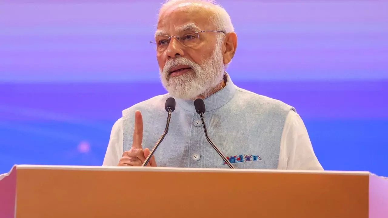 Prime Minister Narendra Modi addresses the Emerging Science Technology and Innovation Conclave