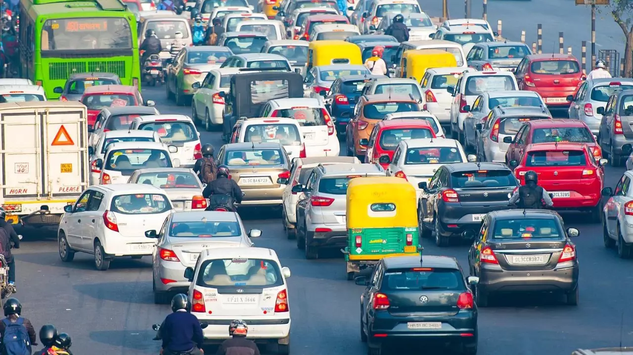 Traffic in Delhi