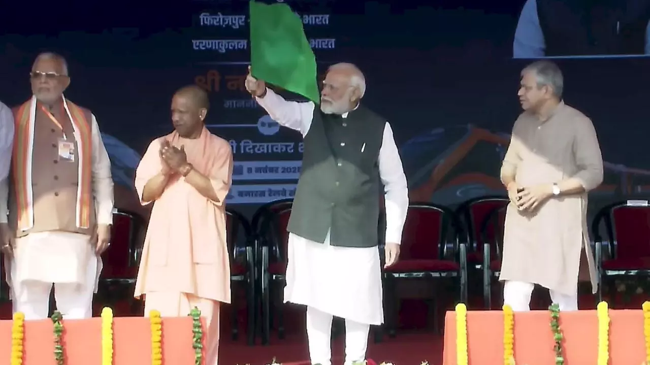 Narendra Modi flags off Vande Bharat Express trains in Varanasi