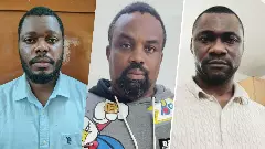 Kafita Yannick Tshimbo, Bende, Michael Nnamdi (From left)