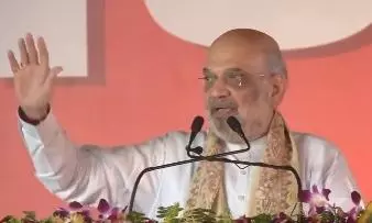 Union Home Minister Amit Shah addressing a rally in Supaul, Bihar Union Home Minister Amit Shah addressing a rally in Supaul, Bihar