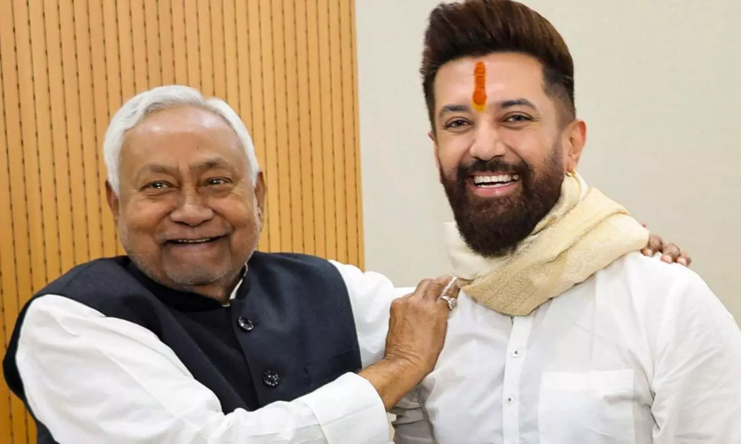 Nitish Kumar and Chirag Paswan Nitish Kumar and Chirag Paswan
