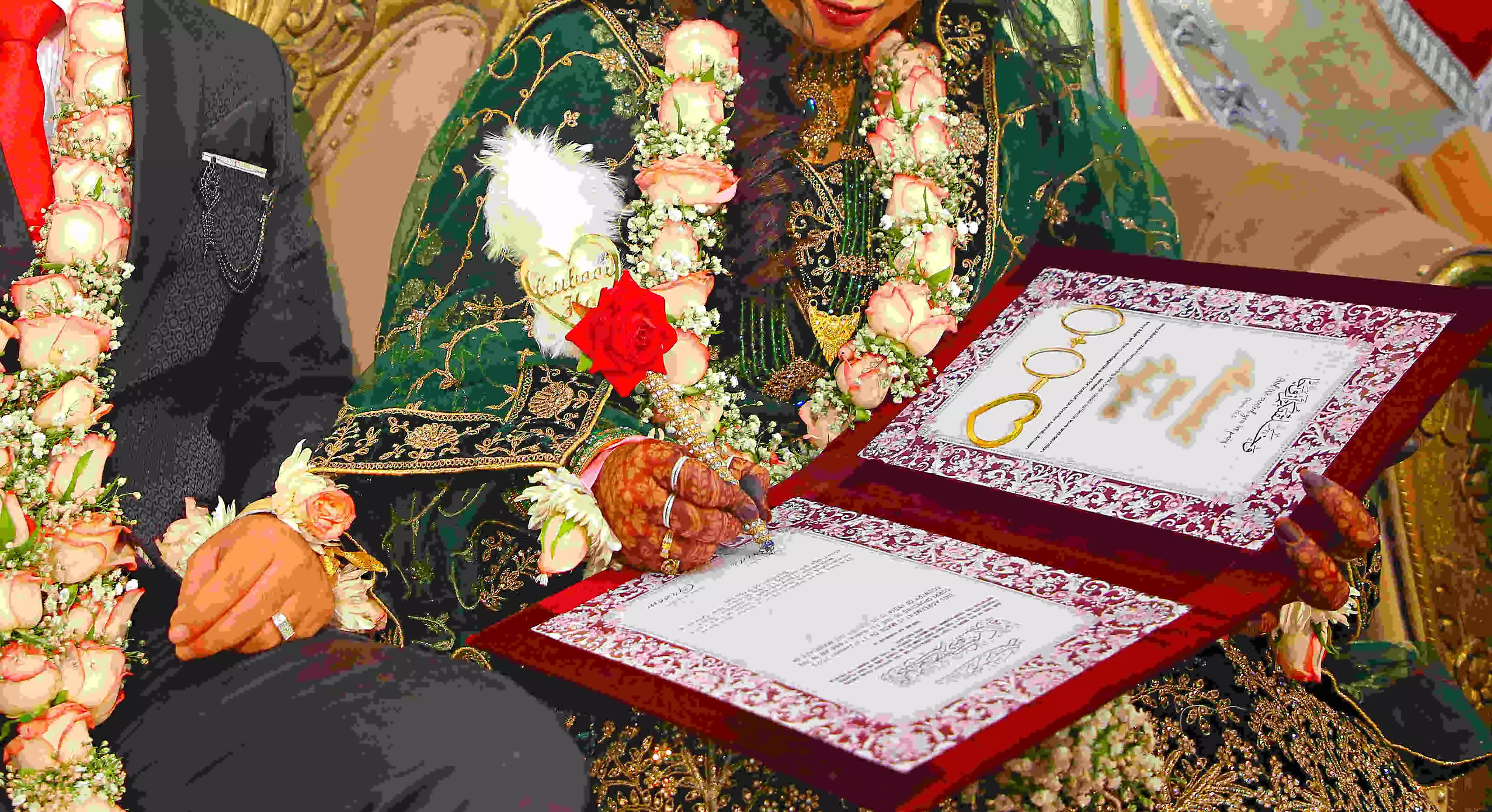 An Islamic wedding document or