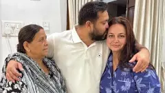 Rohini Acharya with her brother Tejashwi Yadav