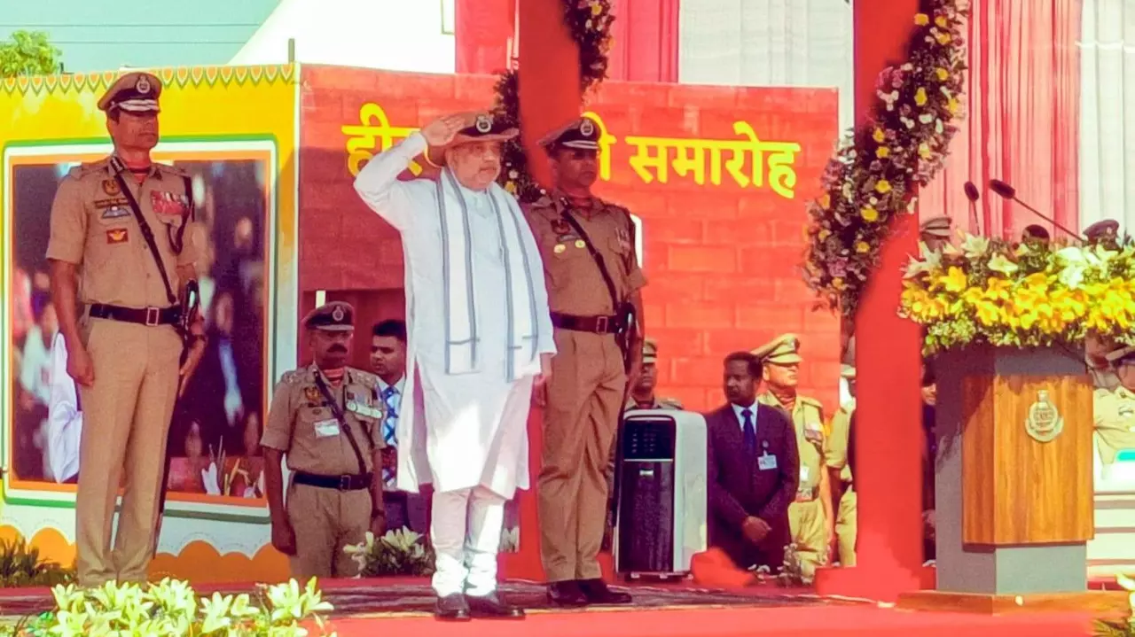 Amit Shah in the BSF Diamond Jubilee celebrations in Bhuj