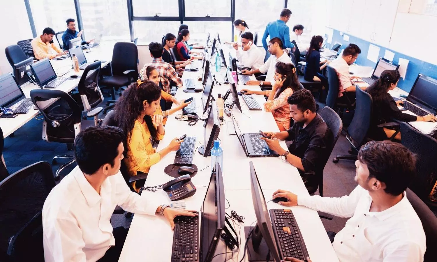 Indian employees stock photo