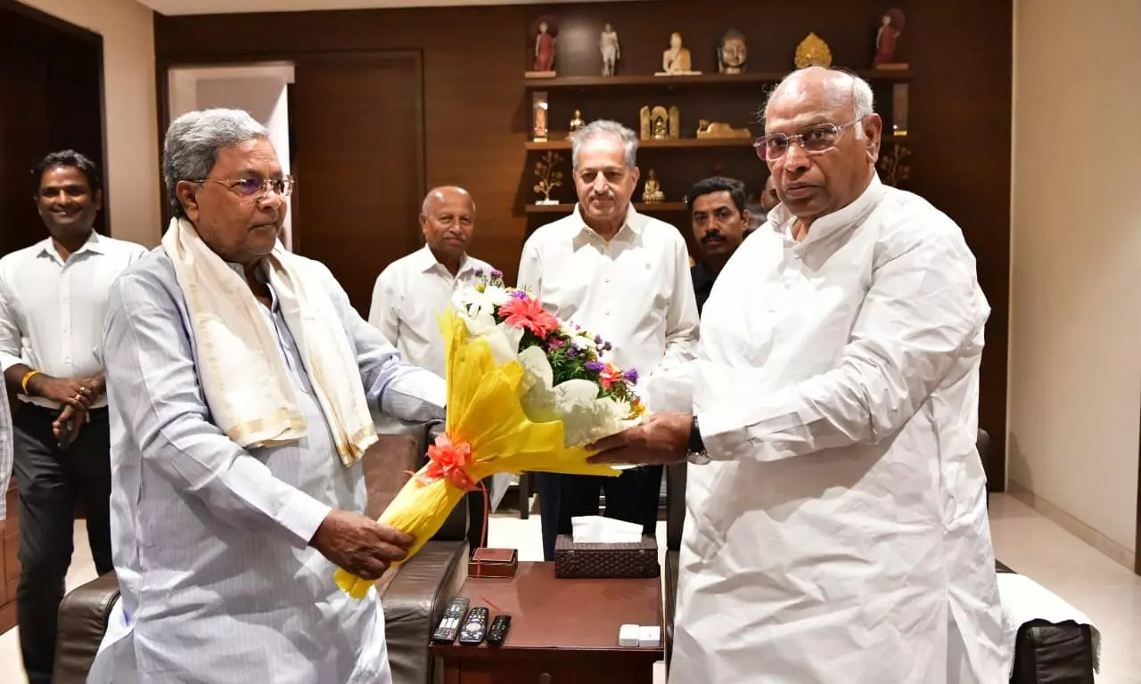 Kharge breaks silence, decision on Karnataka CM rests with high command Kharge breaks silence, decision on Karnataka CM rests with high command