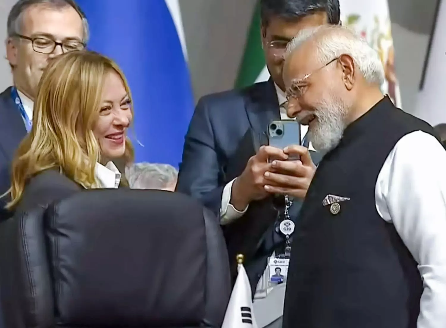Narendra Modi, Giorgia Meloni Narendra Modi, Giorgia Meloni