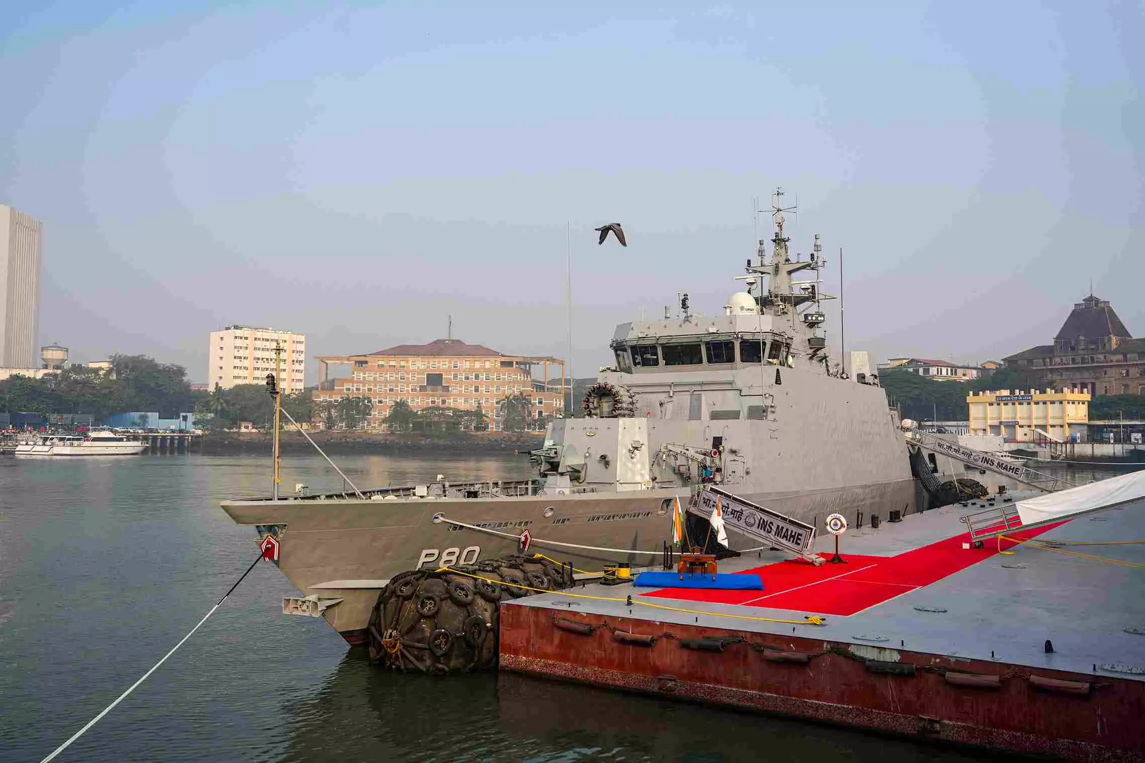Indian Navy commissions indigenous anti-submarine warfare vessel INS Mahe