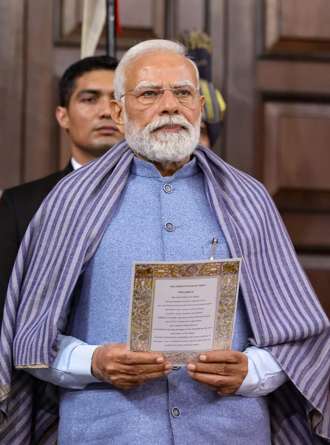 Prime Minister Narendra Modi participates in Constitution Day celebrations on November 26. 2025. Photo: PTI