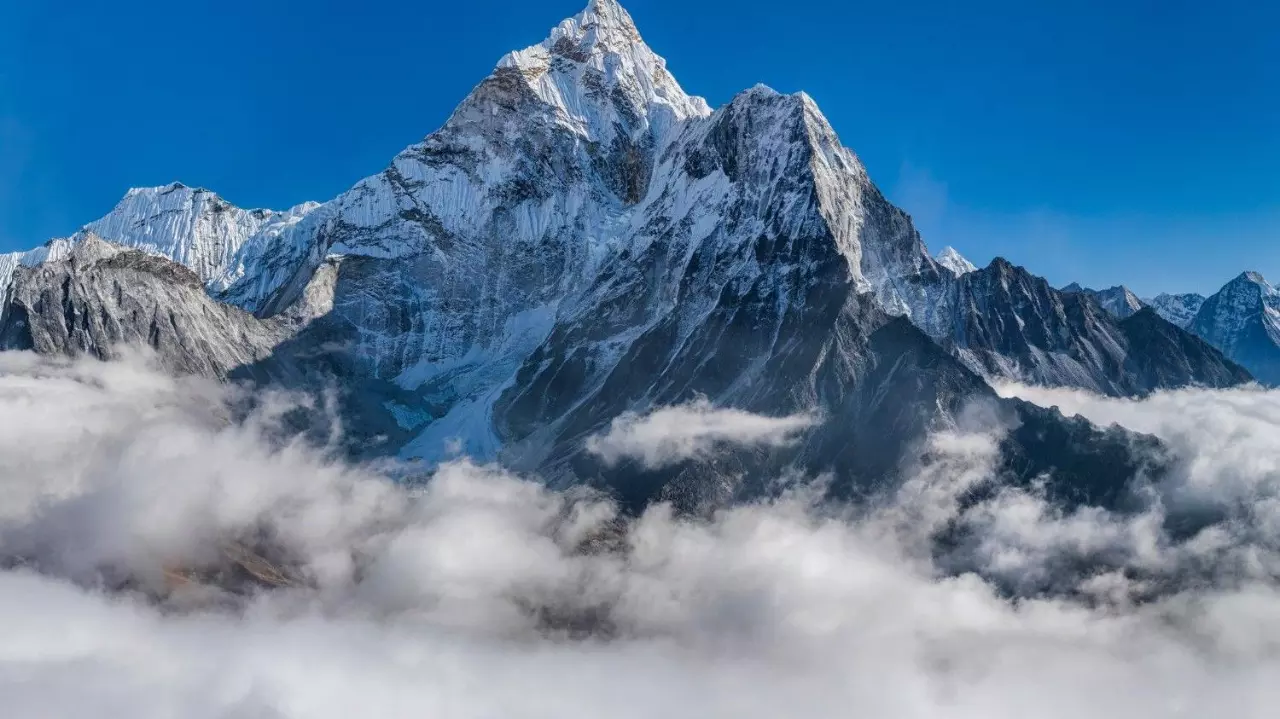 Himalayas stock photo