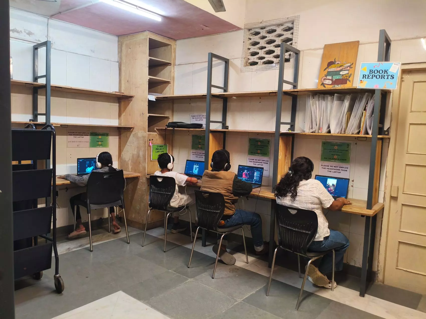 Members access laptops under the TCLPs Cyber Project. Photo: Aranya Shankar Members access laptops under the TCLPs Cyber Project. Photo: Aranya Shankar