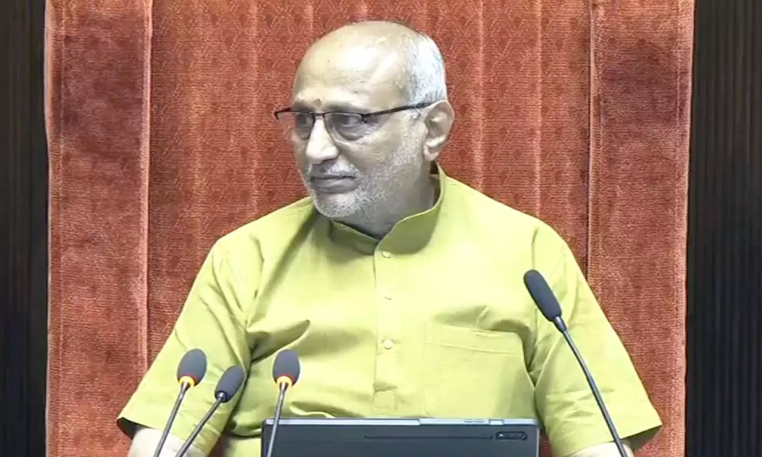 Vice President CP Radhakrishnan is presiding as Chairman of the Upper House