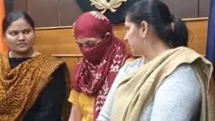 A woman, accused of killing four minor children, including three girls, with police officers in Haryana