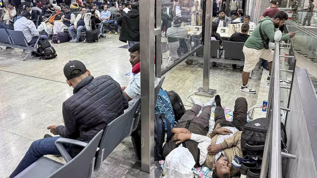stranded passengers at airport