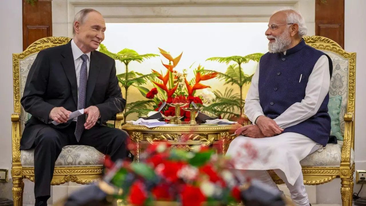 PM Narendra Modi with President Vladimir Putin