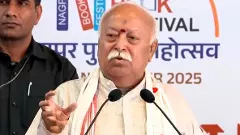 Mohan Bhagwat, RSS Chief, at a Nagpur event