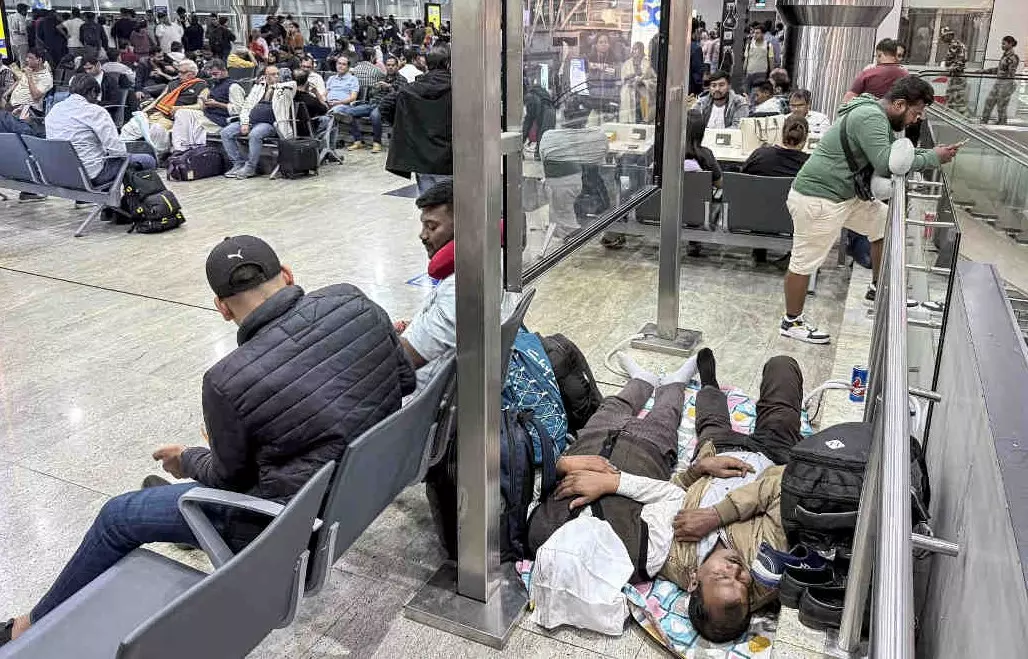 stranded passengers at airport