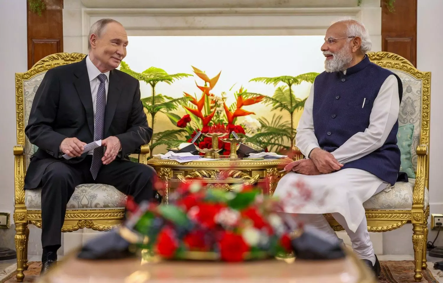 PM Narendra Modi with President Vladimir Putin