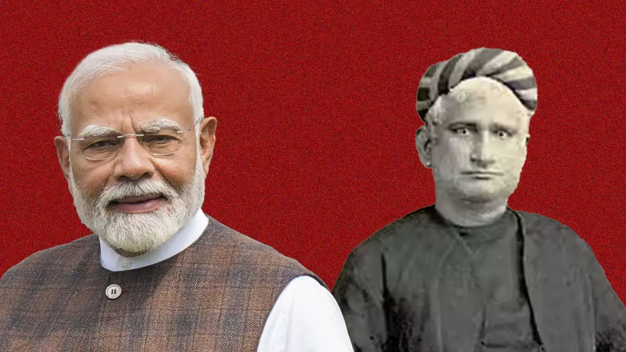 Prime Minister Narendra Modi and Bankim Chandra Chattopadhyay
